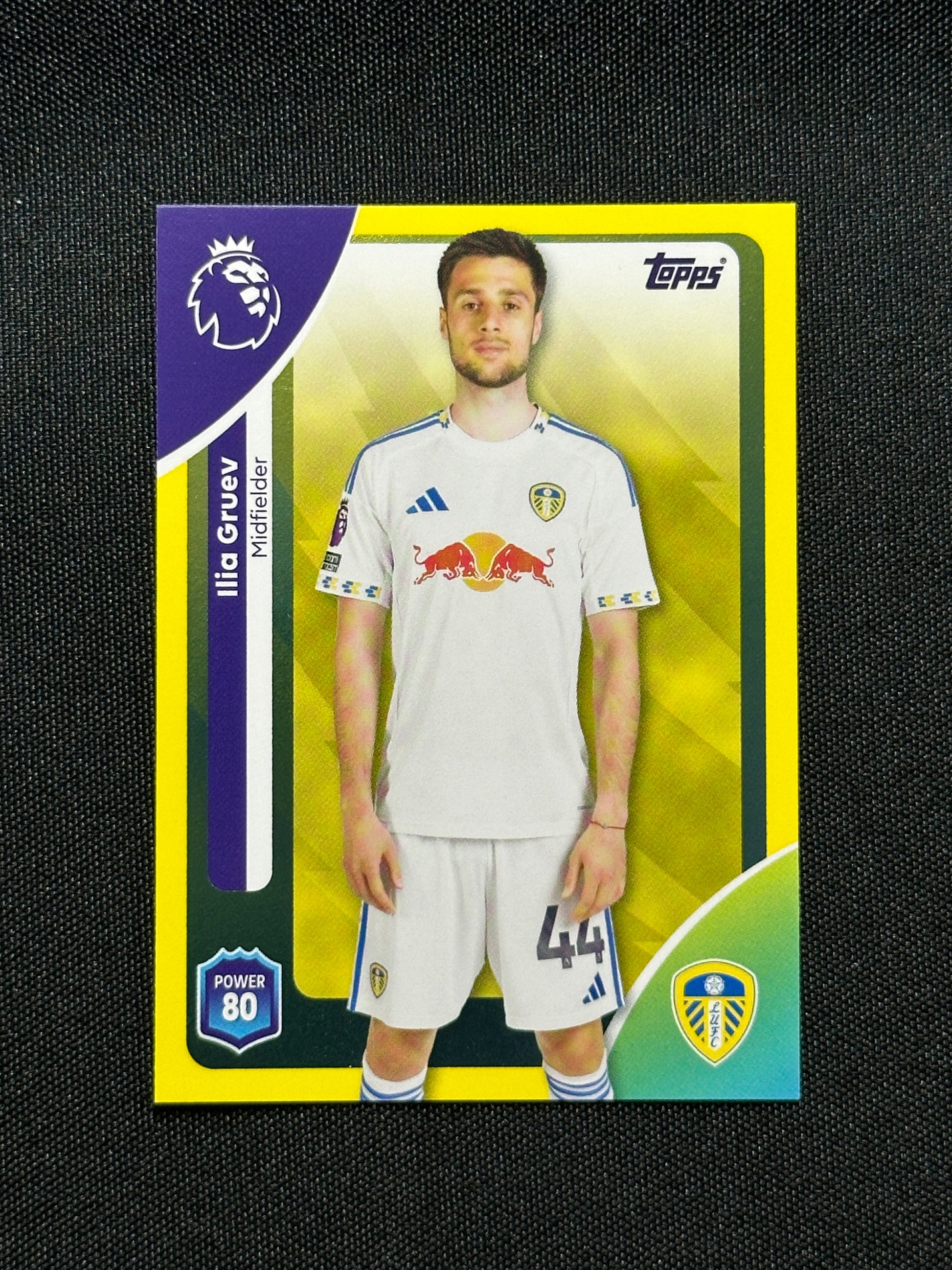 Ilia Gruev Yellow Parallel Base - Topps Premier League 2026