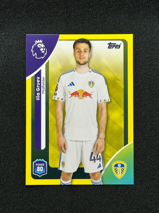 Ilia Gruev Yellow Parallel Base - Topps Premier League 2026