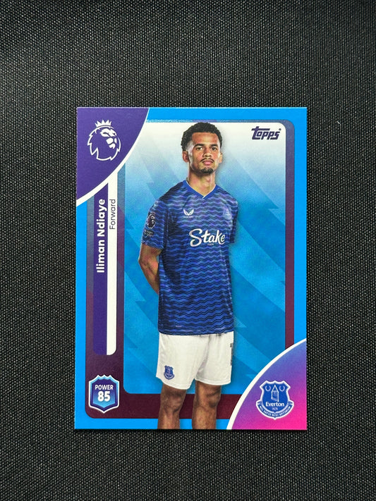 Iliman Ndiaye Blue Parallel Base - Topps Premier League 2026