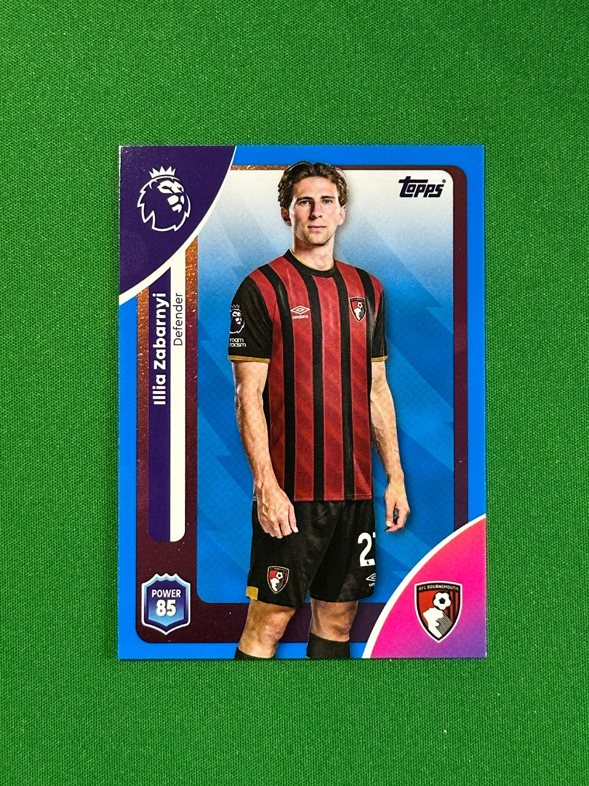 Illia Zabarnyi Blue Parallel Base - Topps Premier League 2026