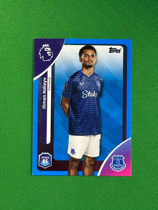 Illiman Ndiaye Blue Parallel Base - Topps Premier League 2026