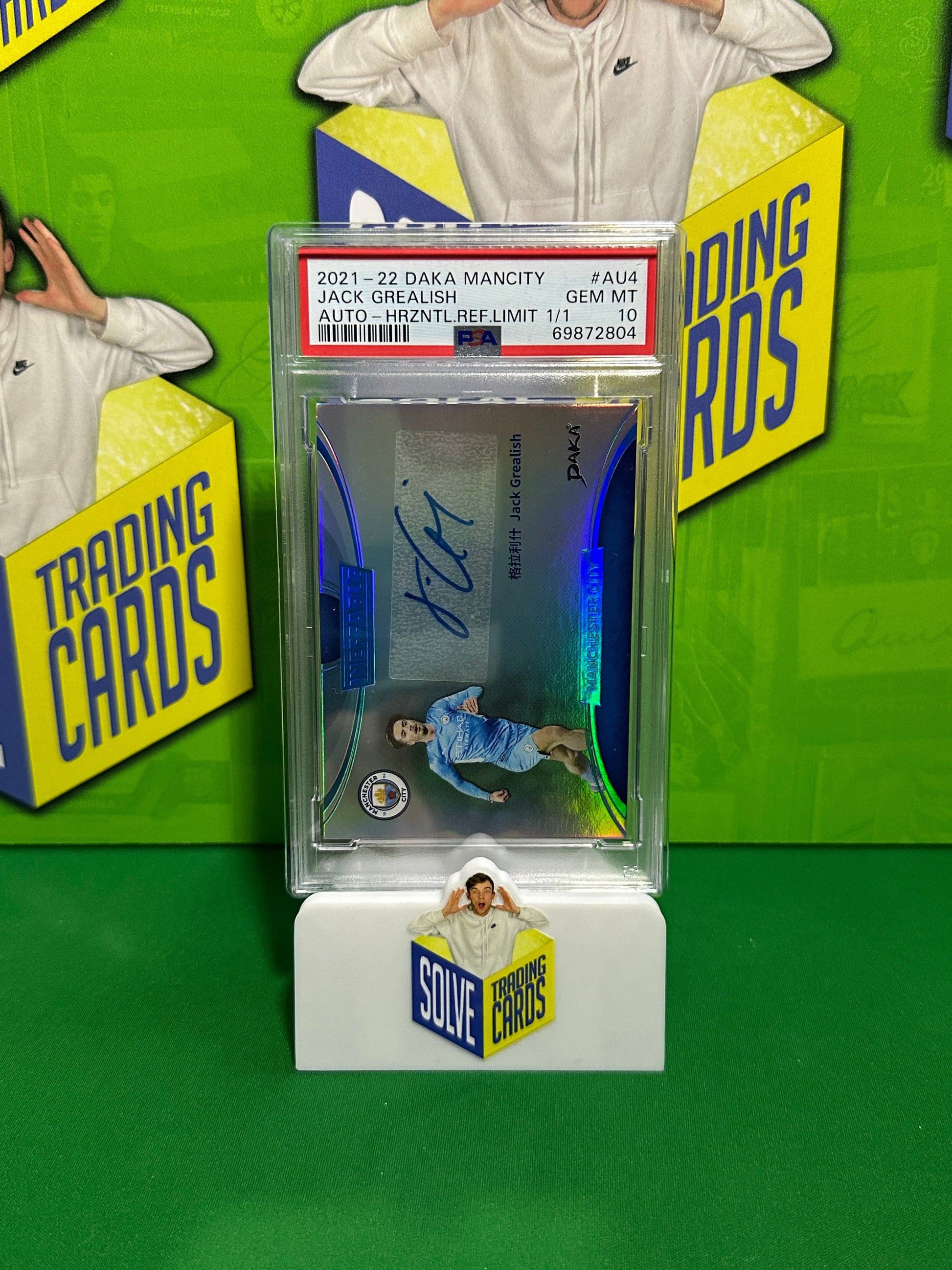 Jack Grealish One of One Autograph - DAKA Manchester City Ineffable 2021-22 - PSA 10