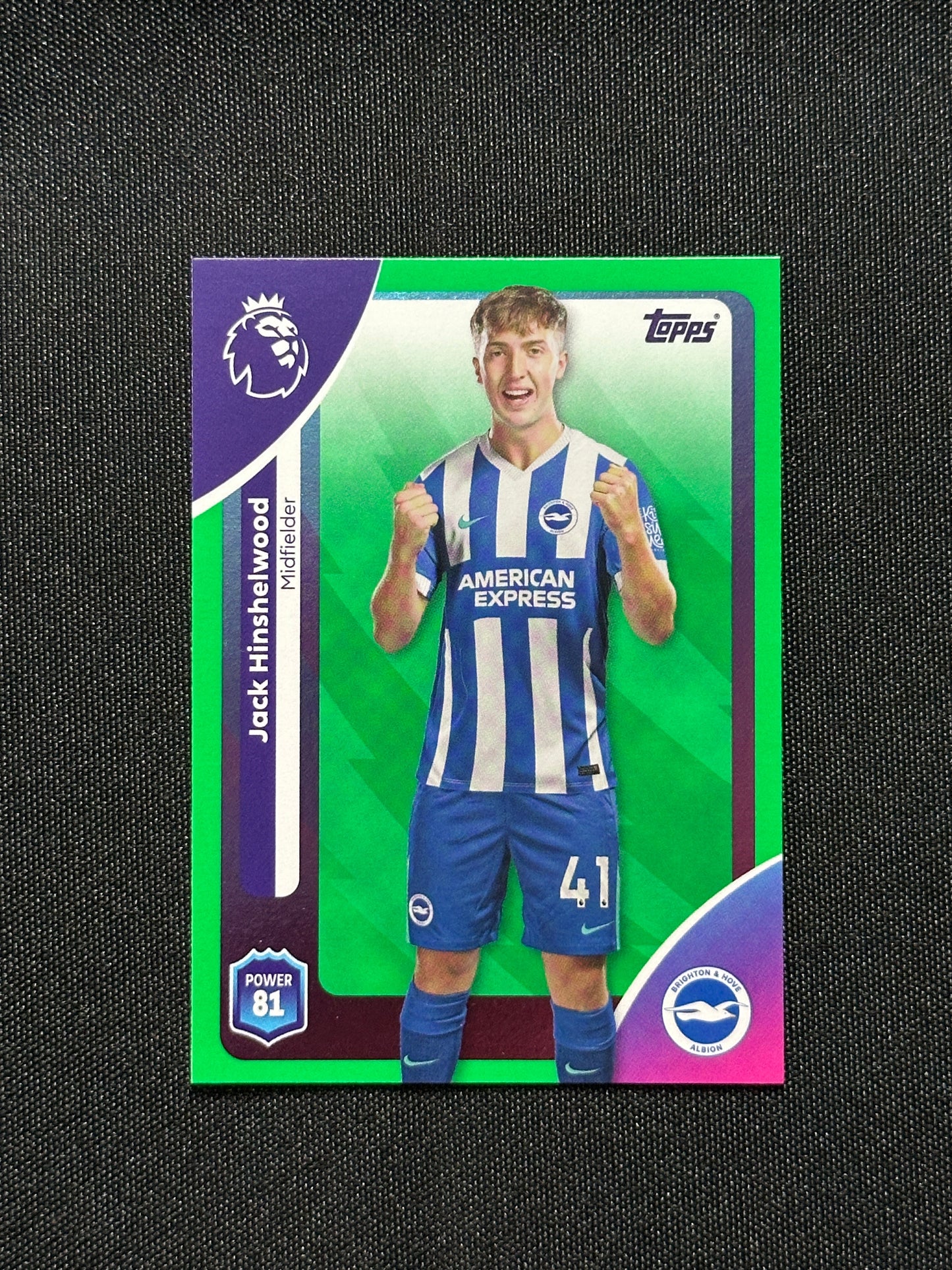 Jack Hinshelwood Green Parallel Base - Topps Premier League 2026