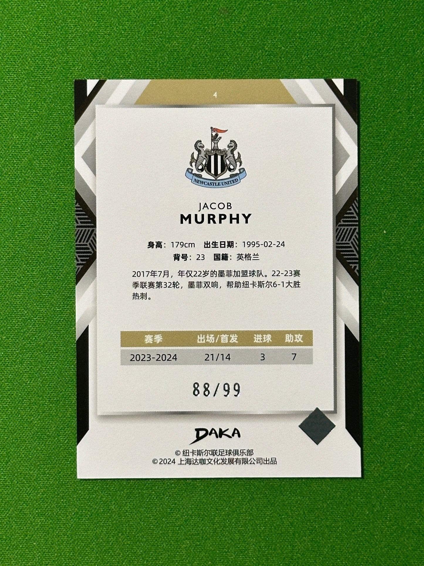 Jacob Murphy 88/99 - DAKA Newcastle 2023-24