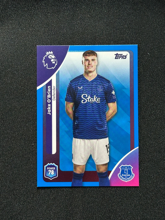 Jake O'Brien Blue Parallel Base - Topps Premier League 2026