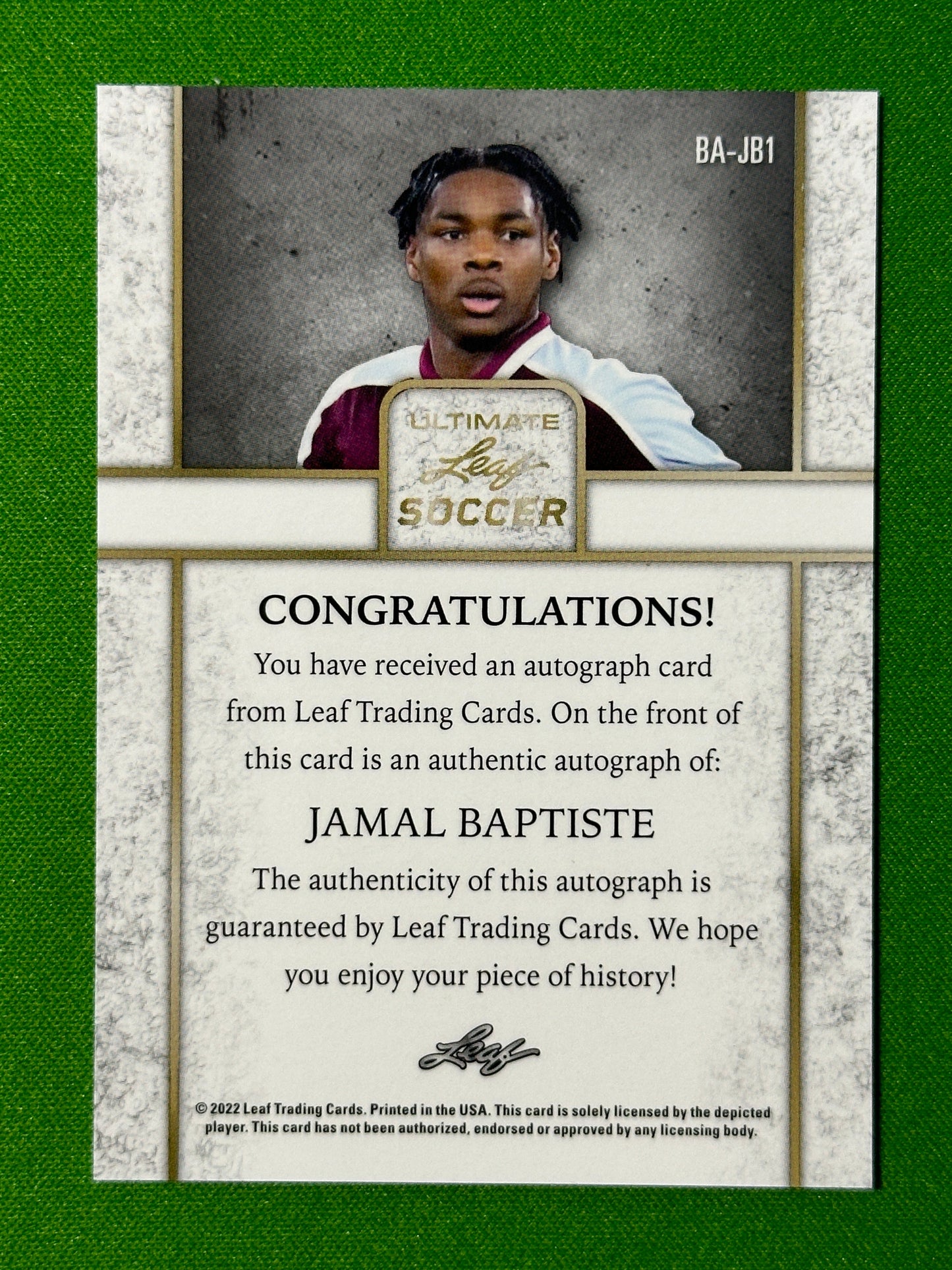 Jamal-Baptiste-Autograph-09-12-Leaf-Ultimate-Soccer-20223