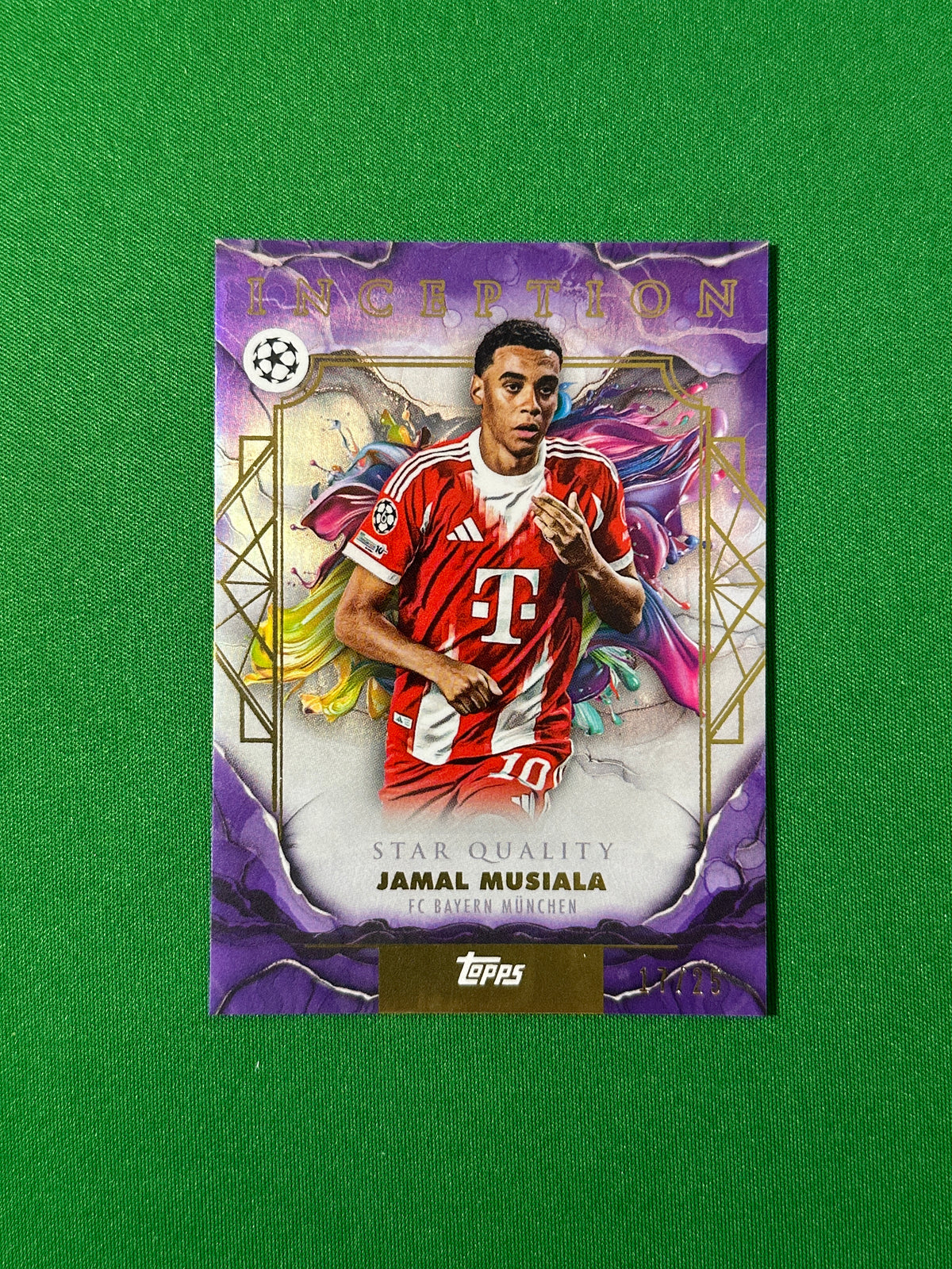 Jamal Musiala Parallel 17/25 FC Bayern München Topps PL Inception 2025/26 football card