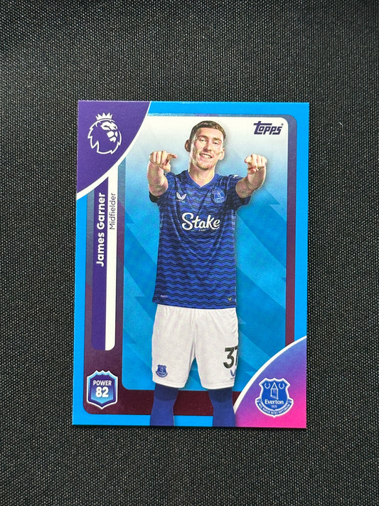James Garner Blue Parallel Base - Topps Premier League 2026