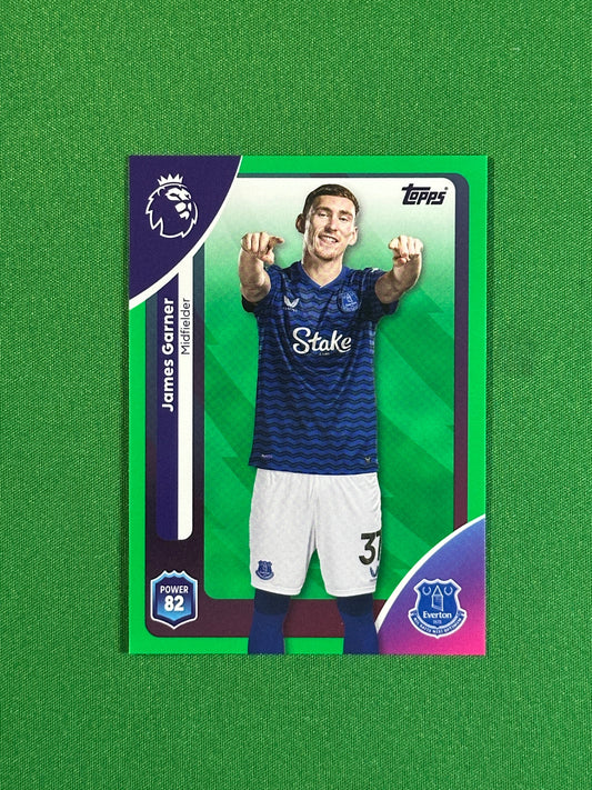 James Garner Green Parallel Base - Topps Premier League 2026