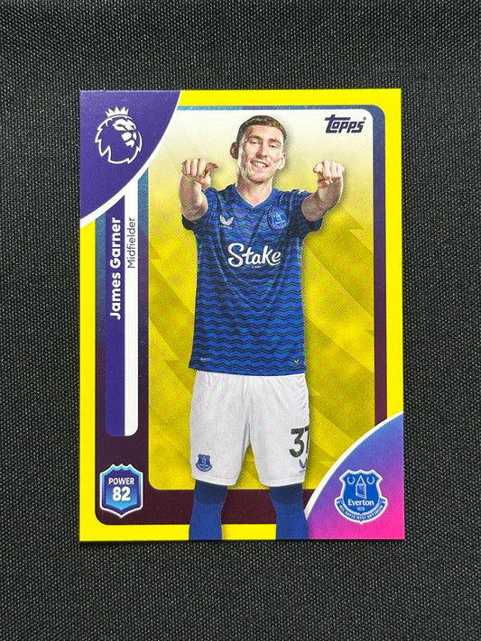 James Garner Yellow Parallel Base - Topps Premier League 2026