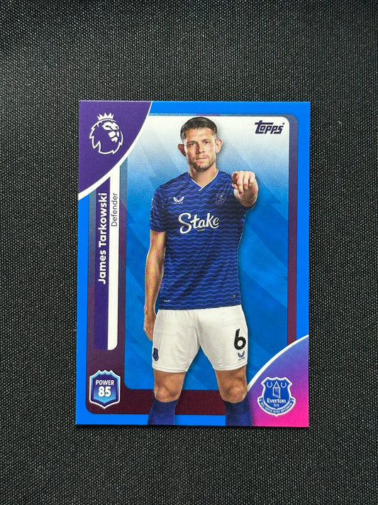 James Tarkowski Blue Parallel Base - Topps Premier League 2026