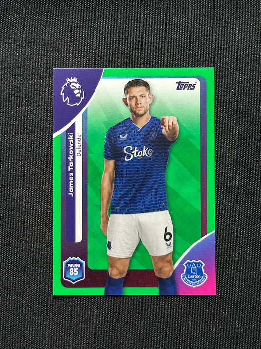 James Tarkowski Green Parallel Base - Topps Premier League 2026