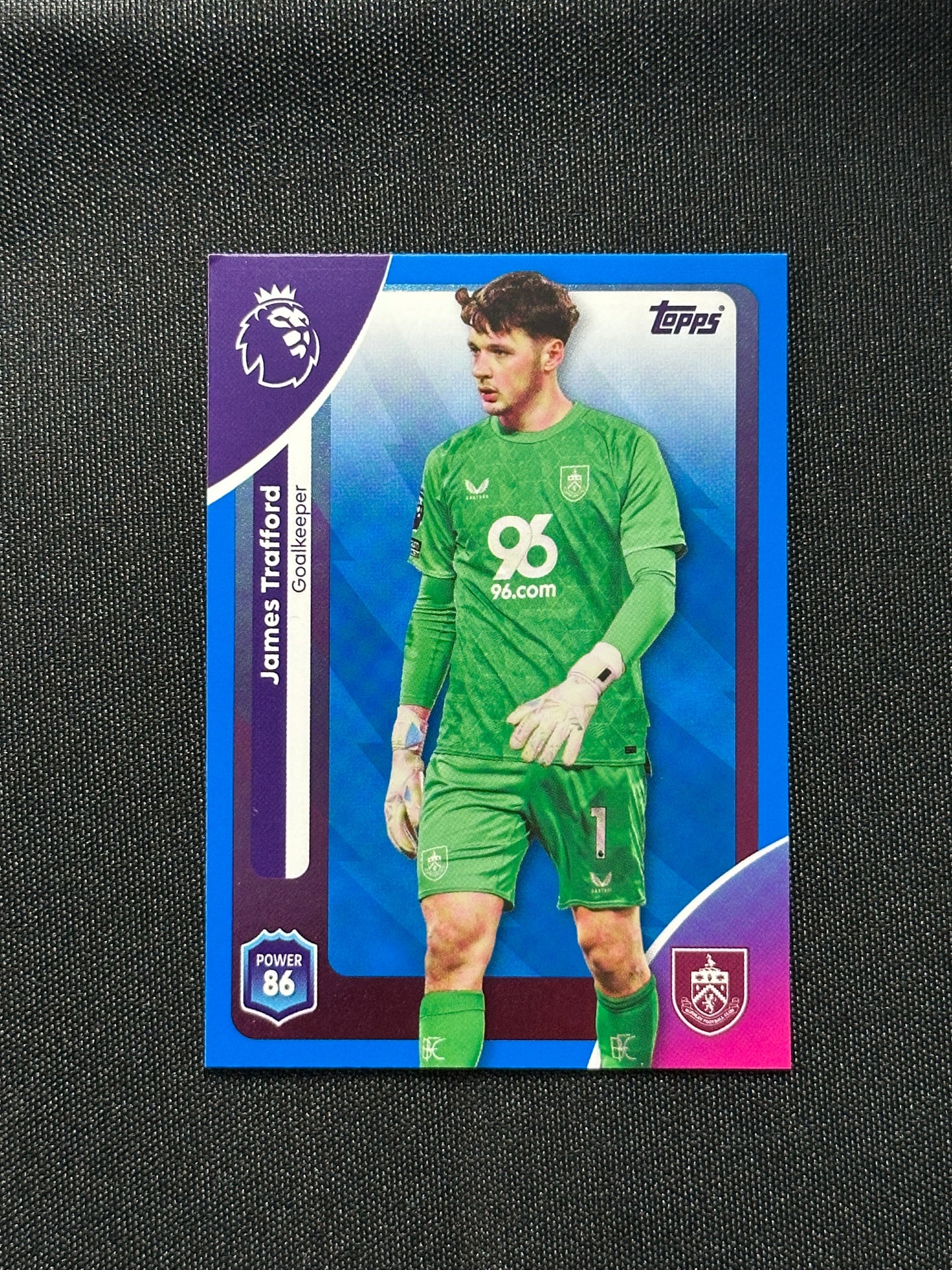 James Trafford Blue Parallel Base - Topps Premier League 2026