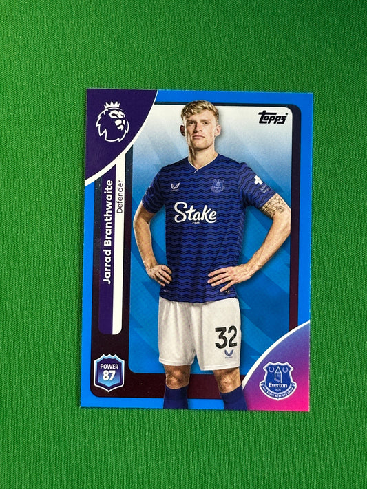 Jarrad Branthwaite Blue Parallel Base - Topps Premier League 2026
