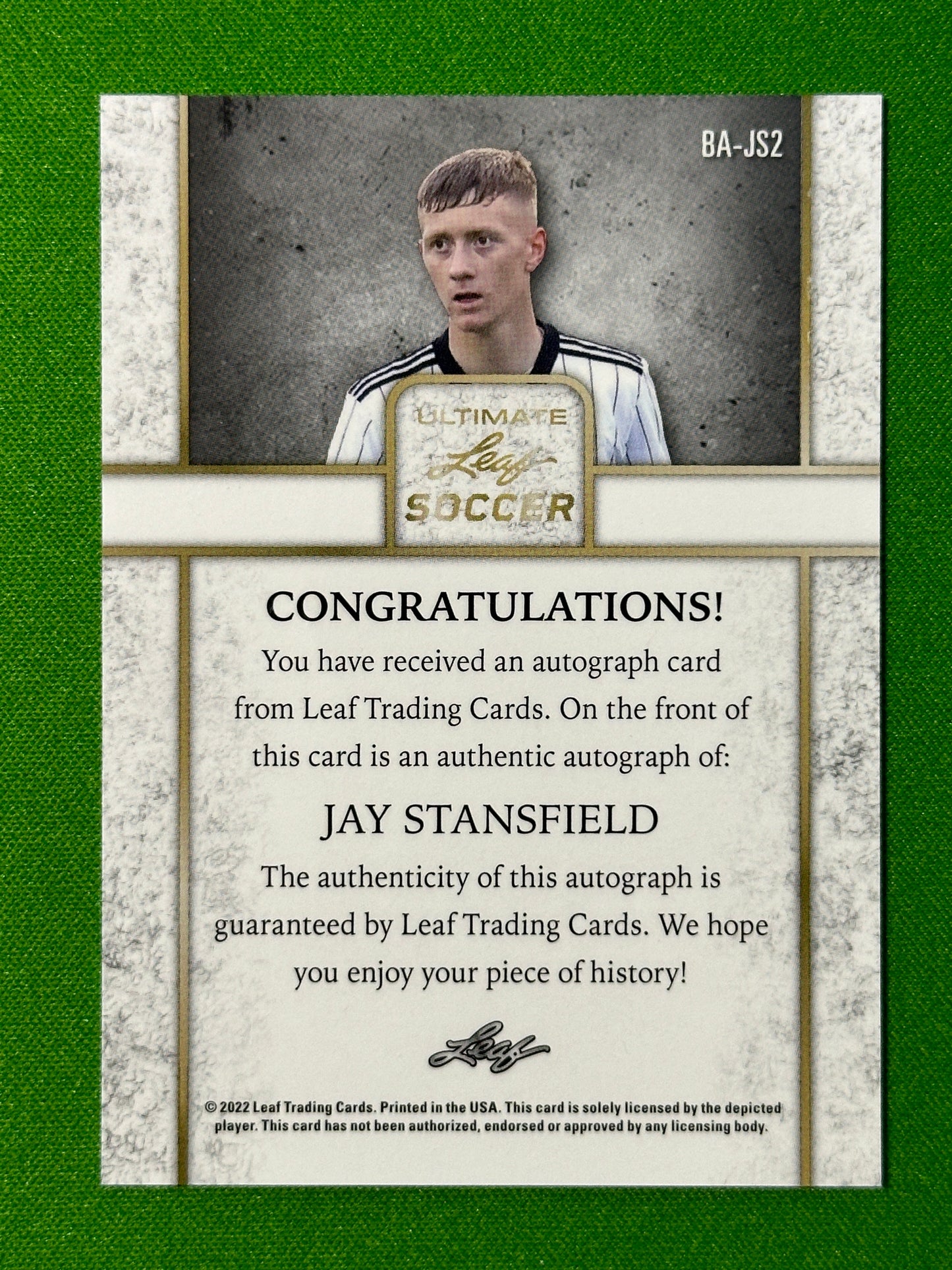 Jay-Stansfield-Autograph-7-8-Rookie-Leaf-Ultimate-Soccer-20223