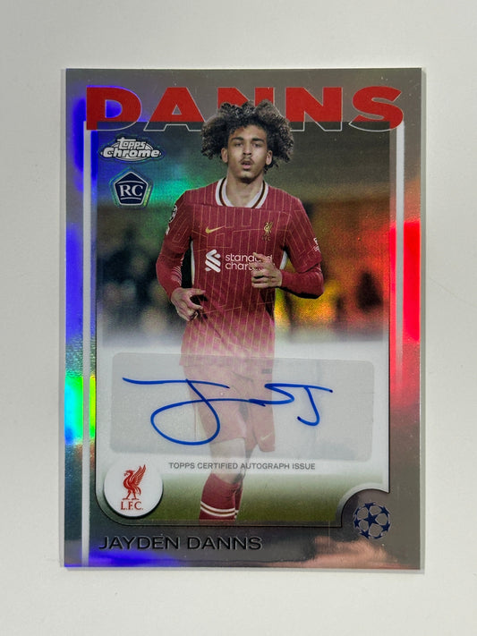 Jayden Danns Autograph - Topps Chrome 2024/25