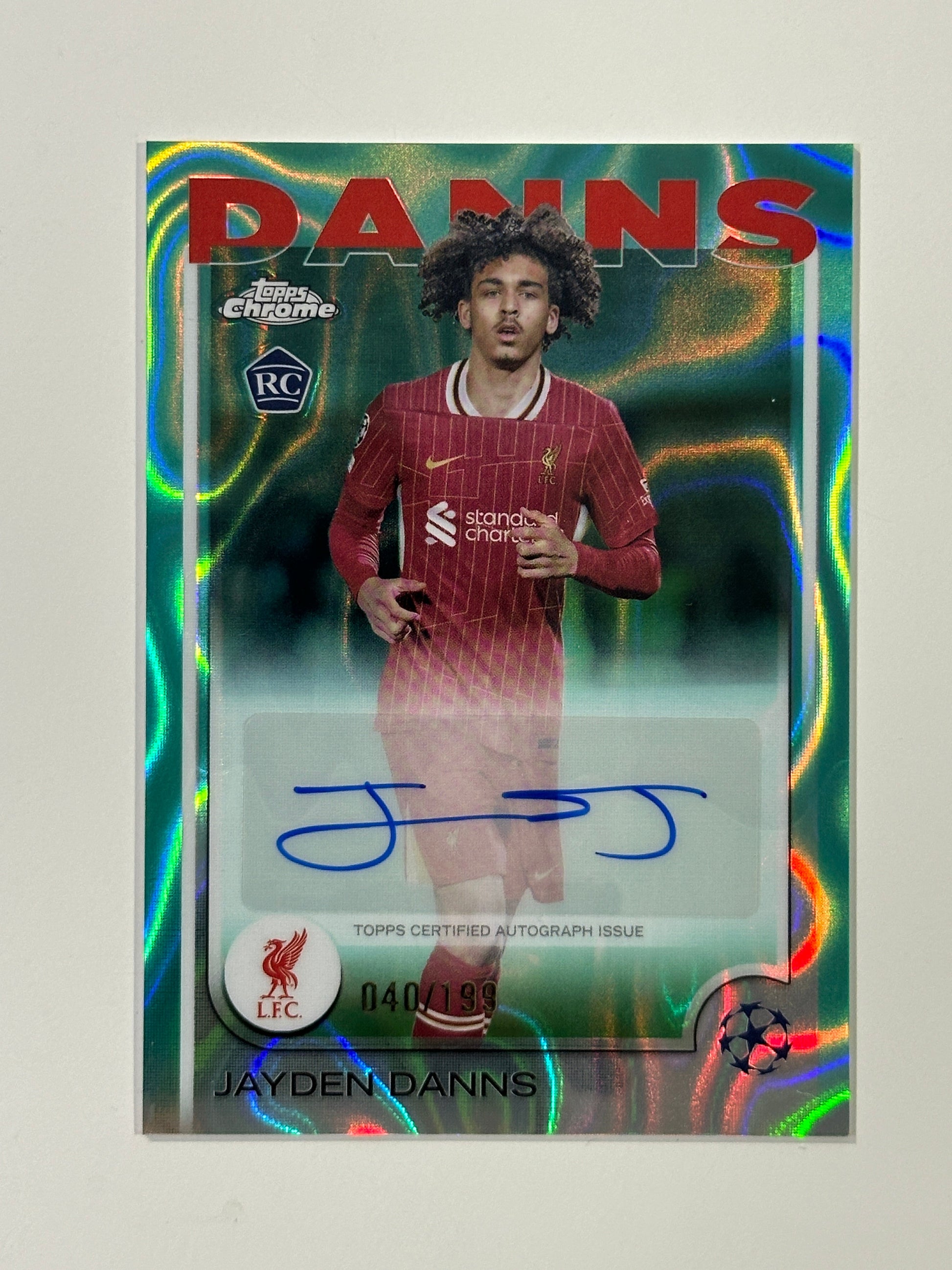 Jayden Danns Autograph 40/199 - Topps Chrome 2024/25