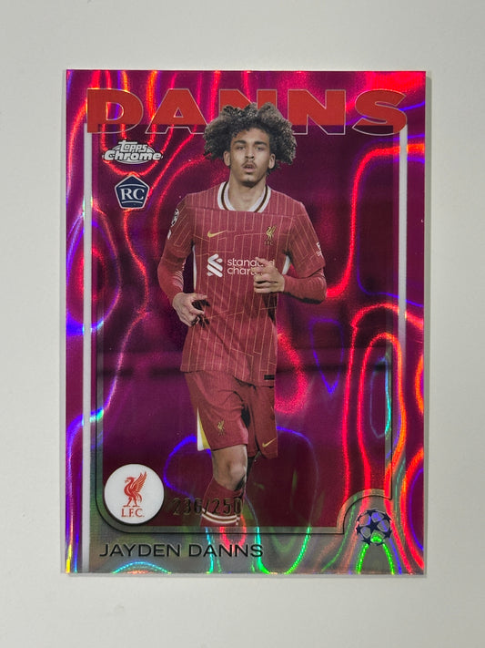 Jayden Danns Numbered Parallel 236/250 - Topps Chrome 2024/25