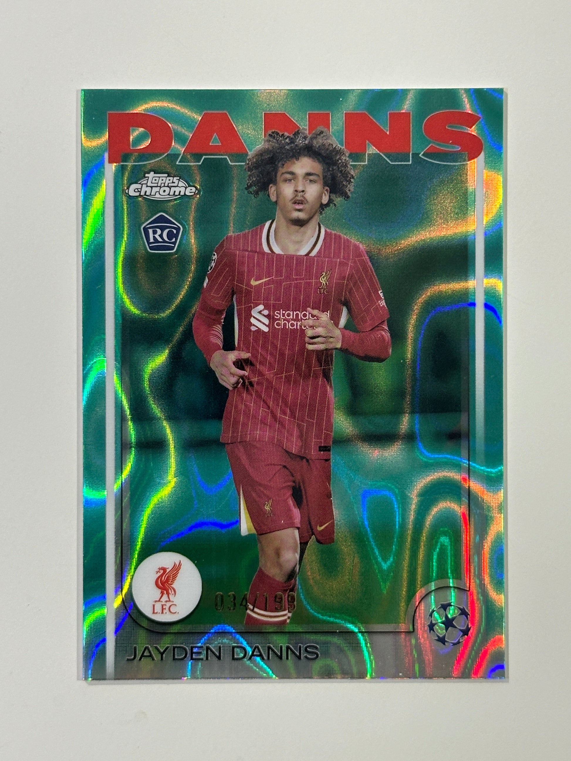 Jayden Danns Numbered Parallel 34/199 - Topps Chrome 2024/25