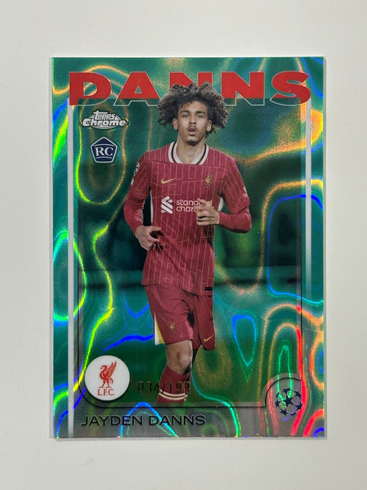 Jayden Danns Numbered Parallel 34/199 - Topps Chrome 2024/25