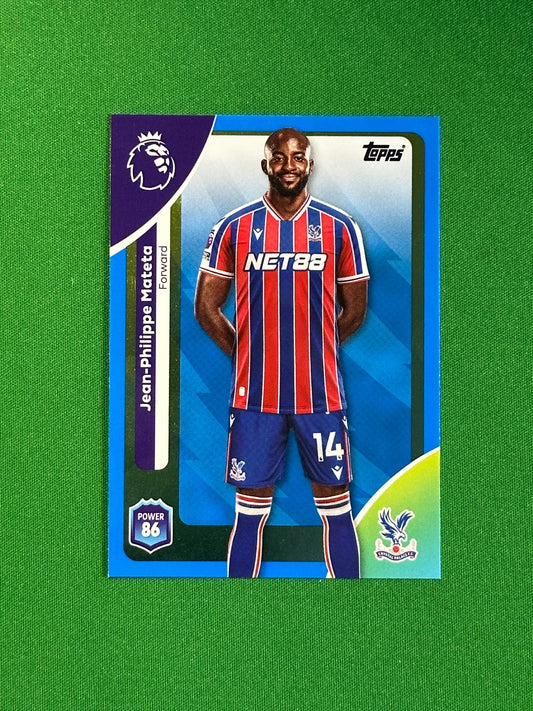 Jean-Philippe Mateta Blue Parallel Base - Topps Premier League 2026