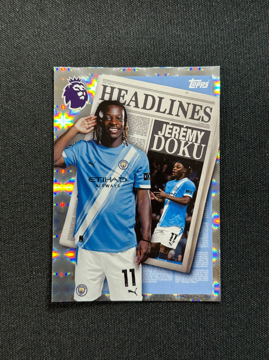 Jeremy Doku Manchester City Headlines - Topps Premier League 2026