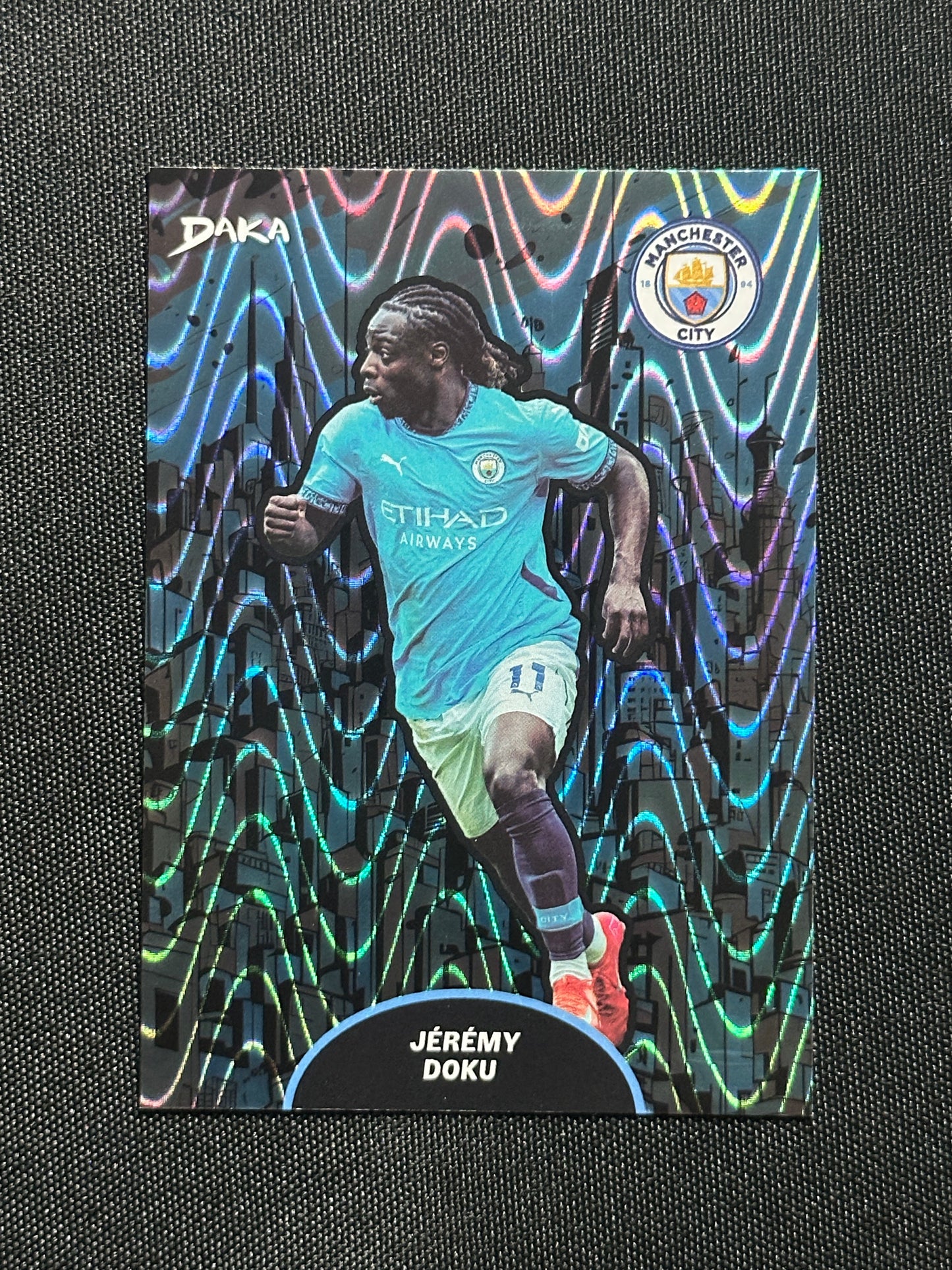 Jeremy Doku Numbered Parallel 036/149 - Daka Manchester City Top Audience 2024/25