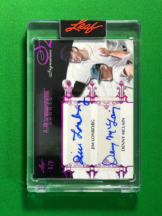 Jim Lonborg & Denny Mclain Dual Autograph 6/6 - Leaf Ultimate Sports 2025