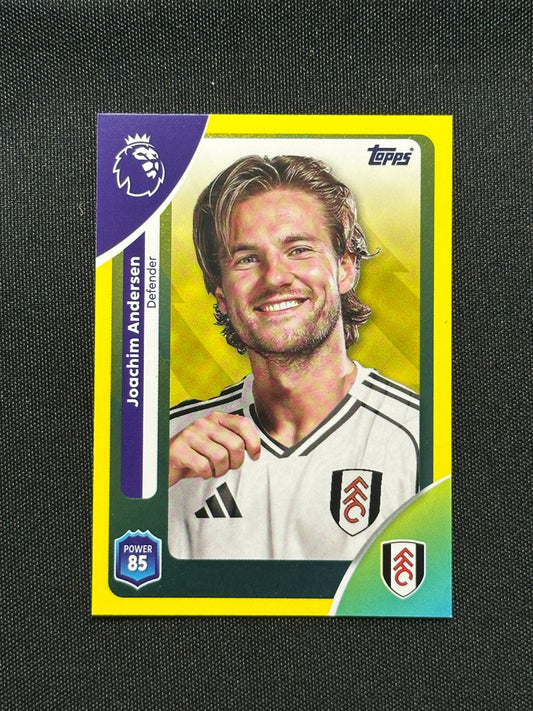 Joachim Andersen Yellow Parallel Base - Topps Premier League 2026
