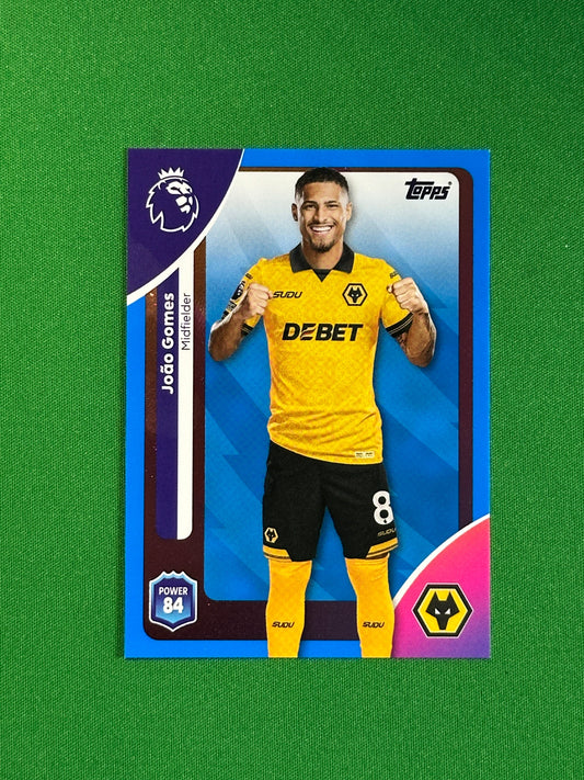 Joao Gomes Blue Parallel Base - Topps Premier League 2026
