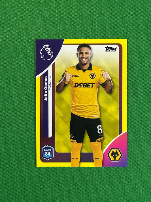 Joao Gomes Yellow Parallel Base - Topps Premier League 2026