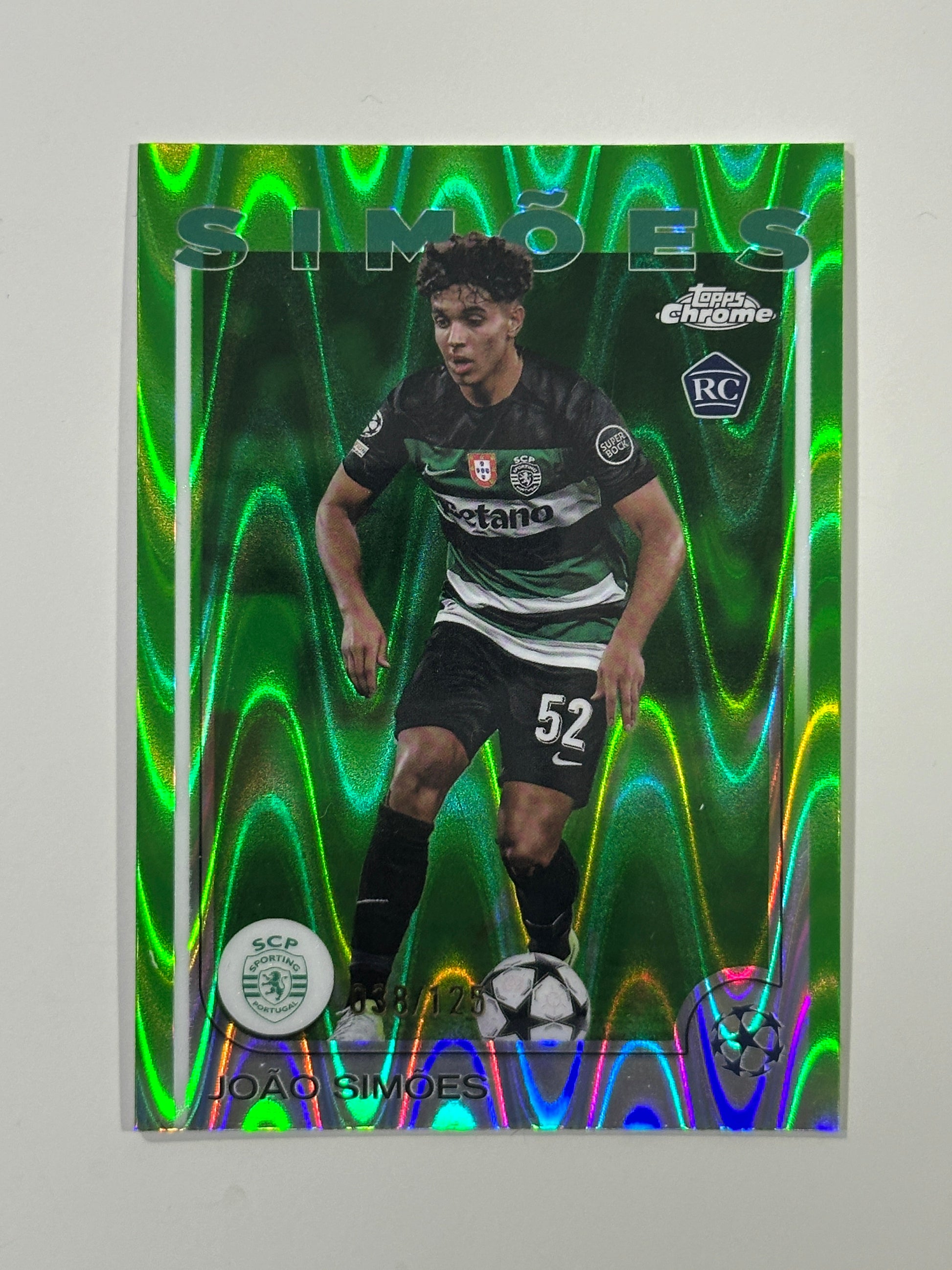 Joao Simoes Numbered Parallel 38/125 - Topps Chrome 2024/25