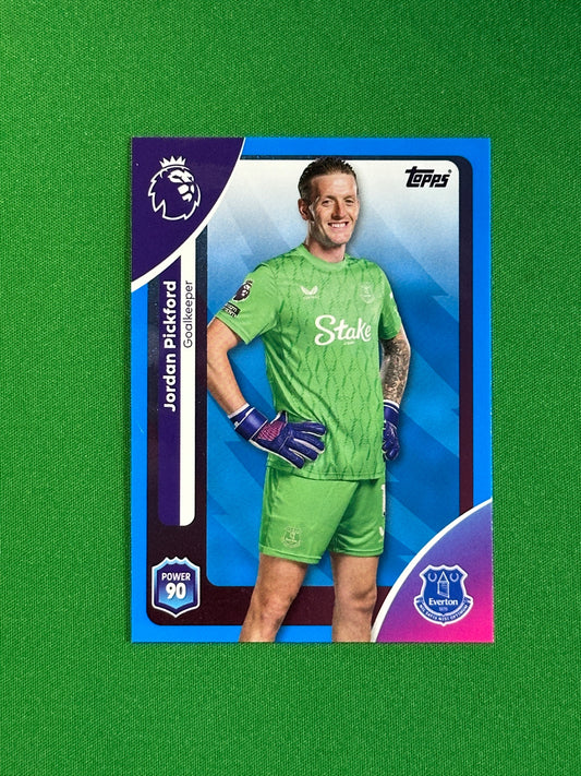 Jordan Pickford Blue Parallel Base - Topps Premier League 2026