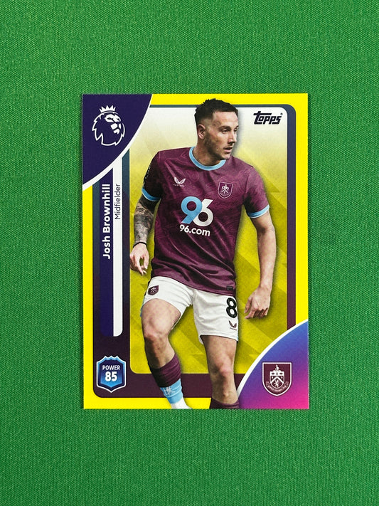 Josh Brownhill Yellow Parallel Base - Topps Premier League 2026