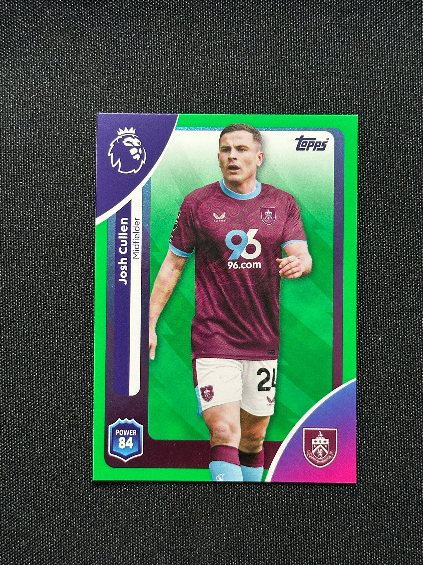 Josh Cullen Green Parallel Base - Topps Premier League 2026