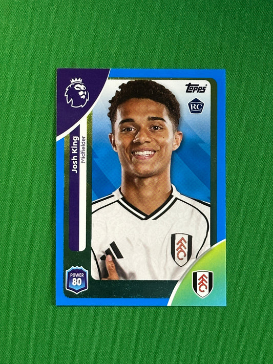 Josh King Blue Parallel Base - Topps Premier League 2026
