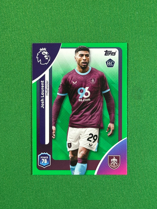 Josh Laurent Green Parallel Base - Topps Premier League 2026