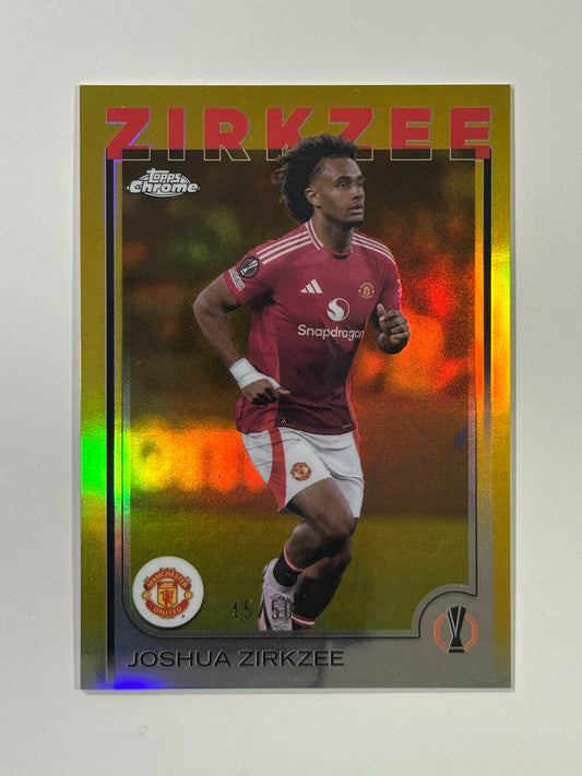 Joshua Zirkzee Numbered Parallel 45/50 - Topps Chrome 2024/25