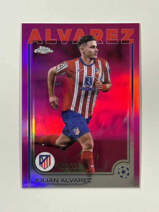 Julian Alvarez Numbered Parallel 188/250 - Topps Chrome 2024/25