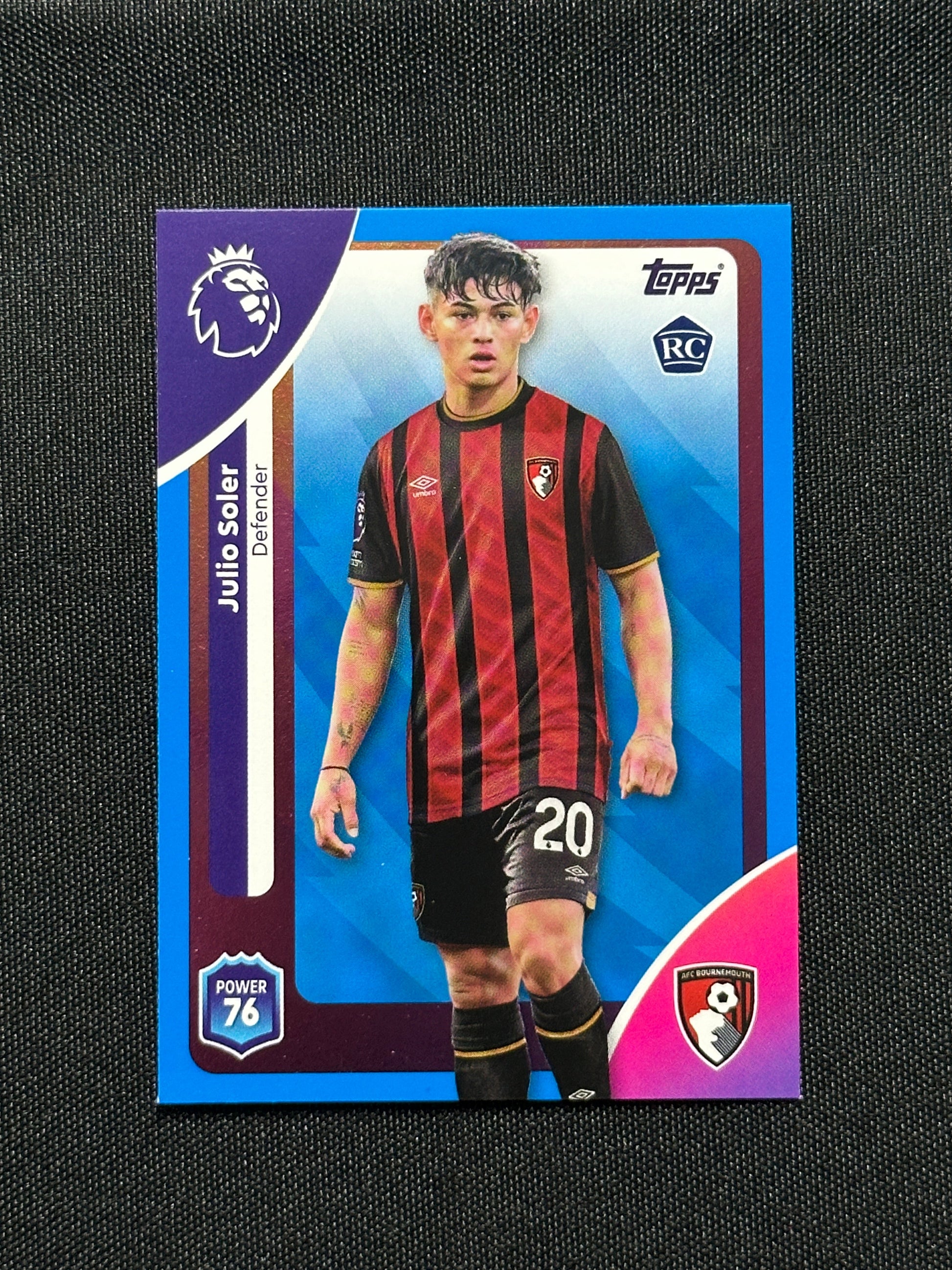 Julio Soler Blue Parallel Base - Topps Premier League 2026