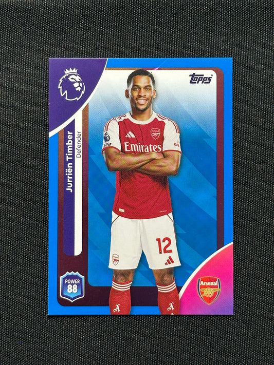 Jurrien Timber Blue Parallel Base - Topps Premier League 2026