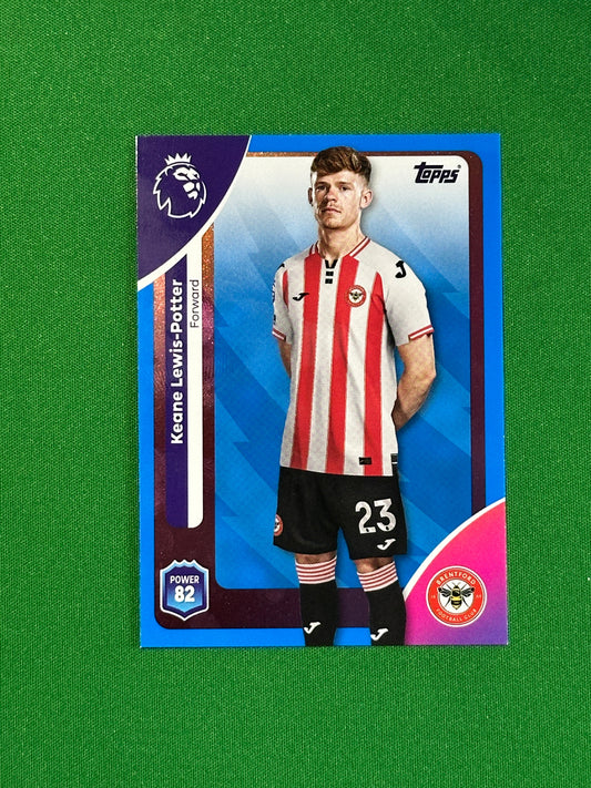 Keane Lewis-Potter Blue Parallel Base - Topps Premier League 2026