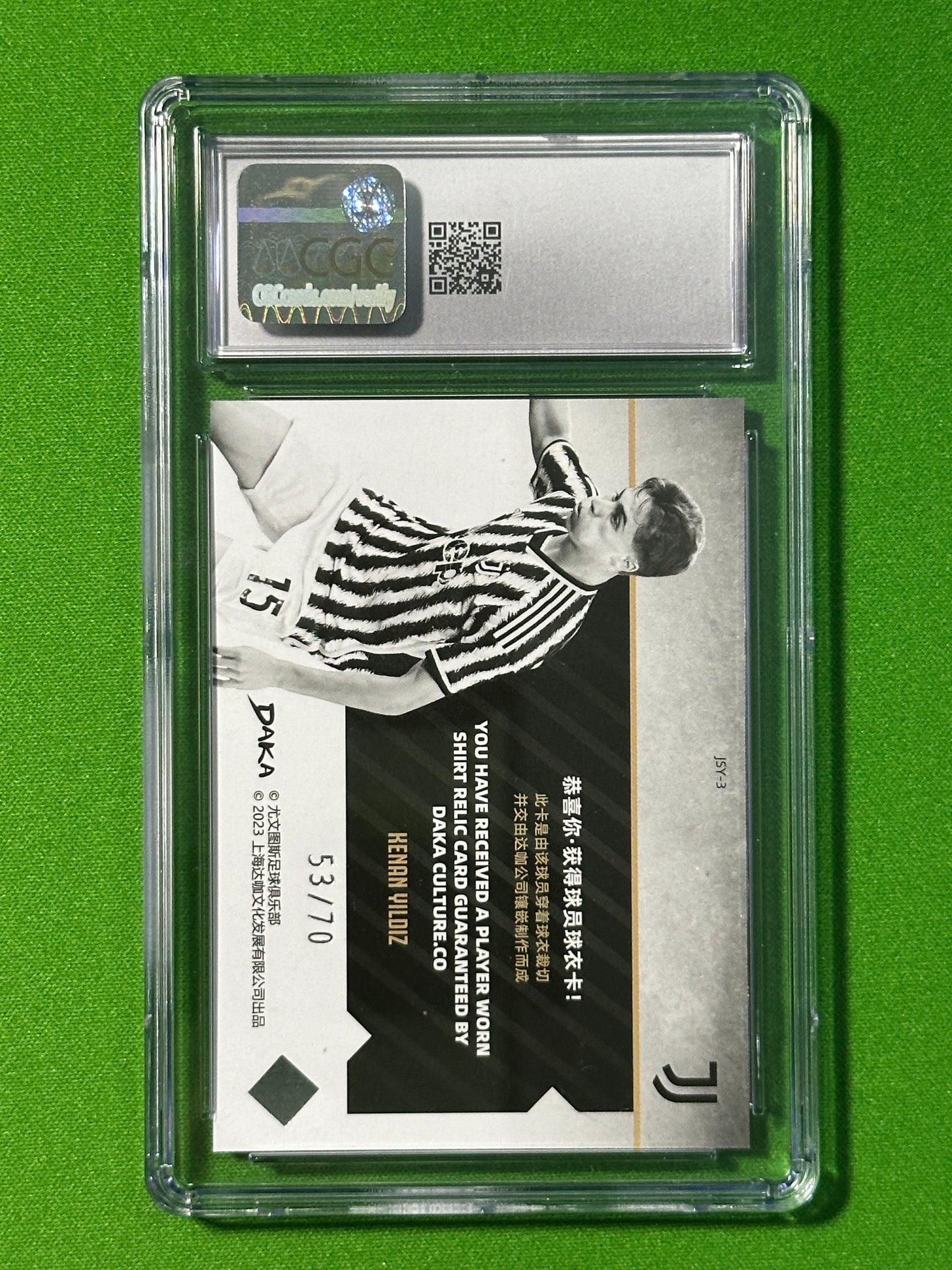 Kenan Yildiz Rookie Patch 53/70 - DAKA Juventus 2023-24 - CGC 9
