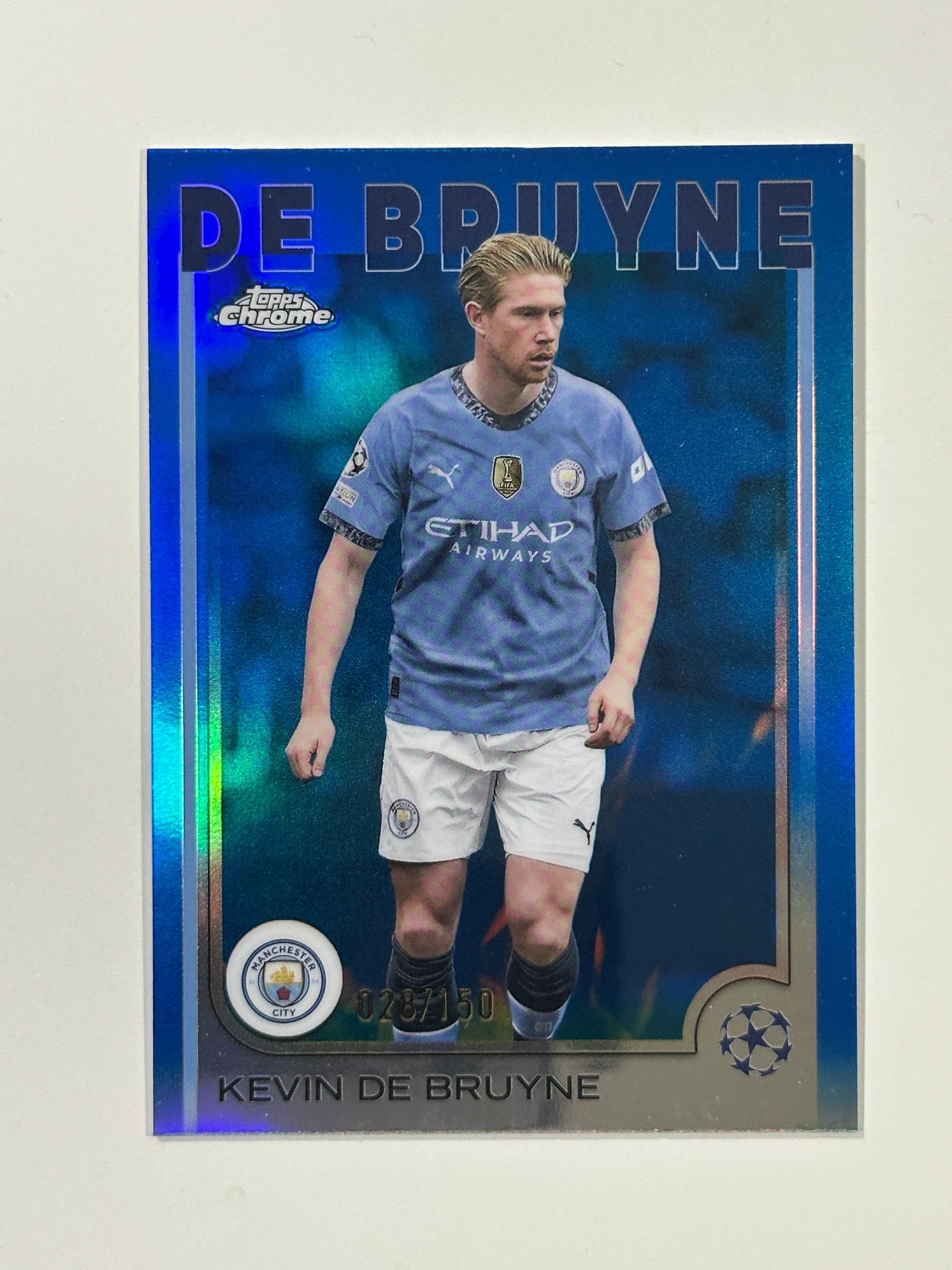 Kevin De Bruyne Numbered Parallel 28/150 - Topps Chrome 2024/25