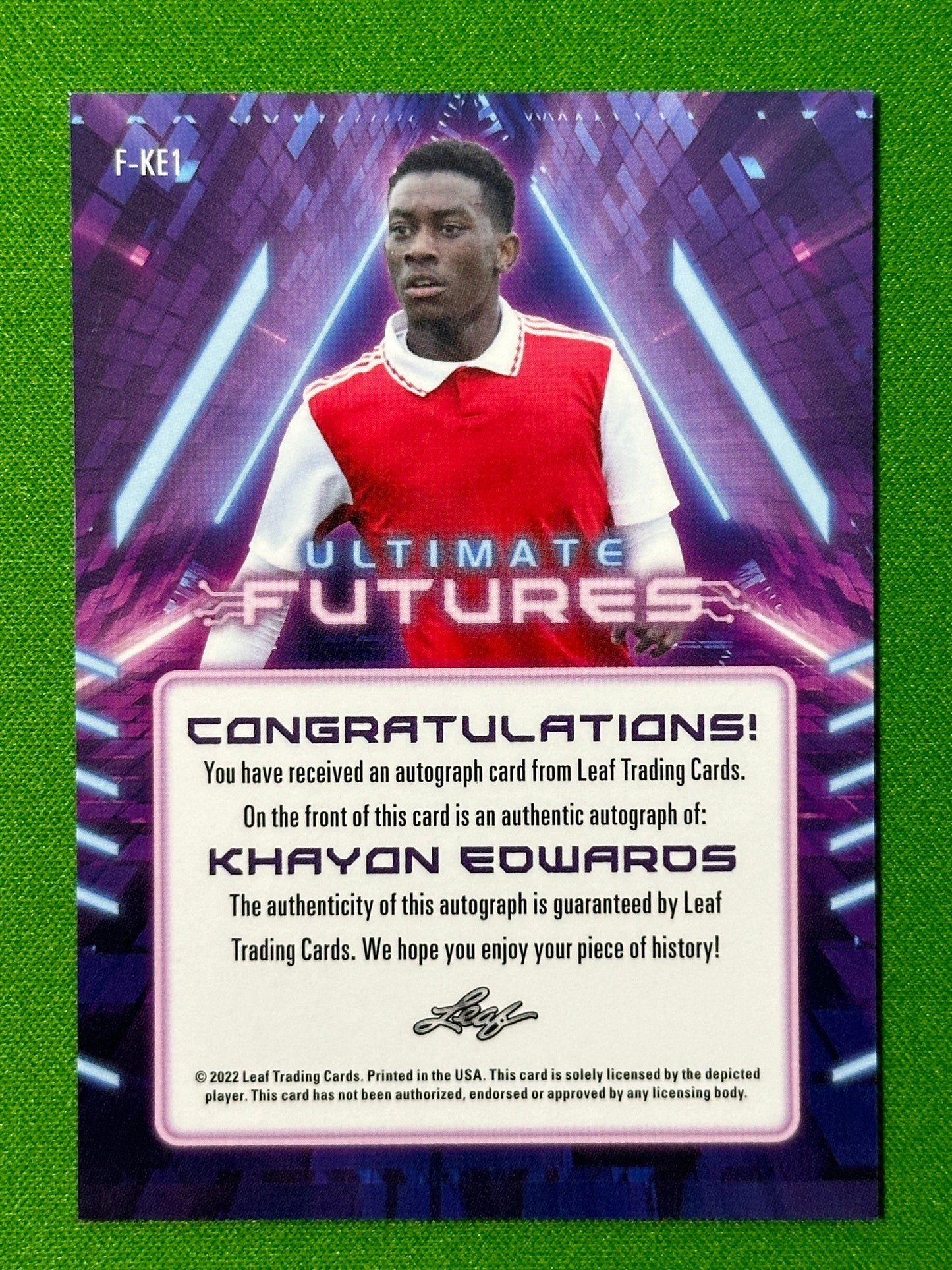 Khayon-Edwards-Autograph-18-18--Leaf-Ultimate-Soccer-20223