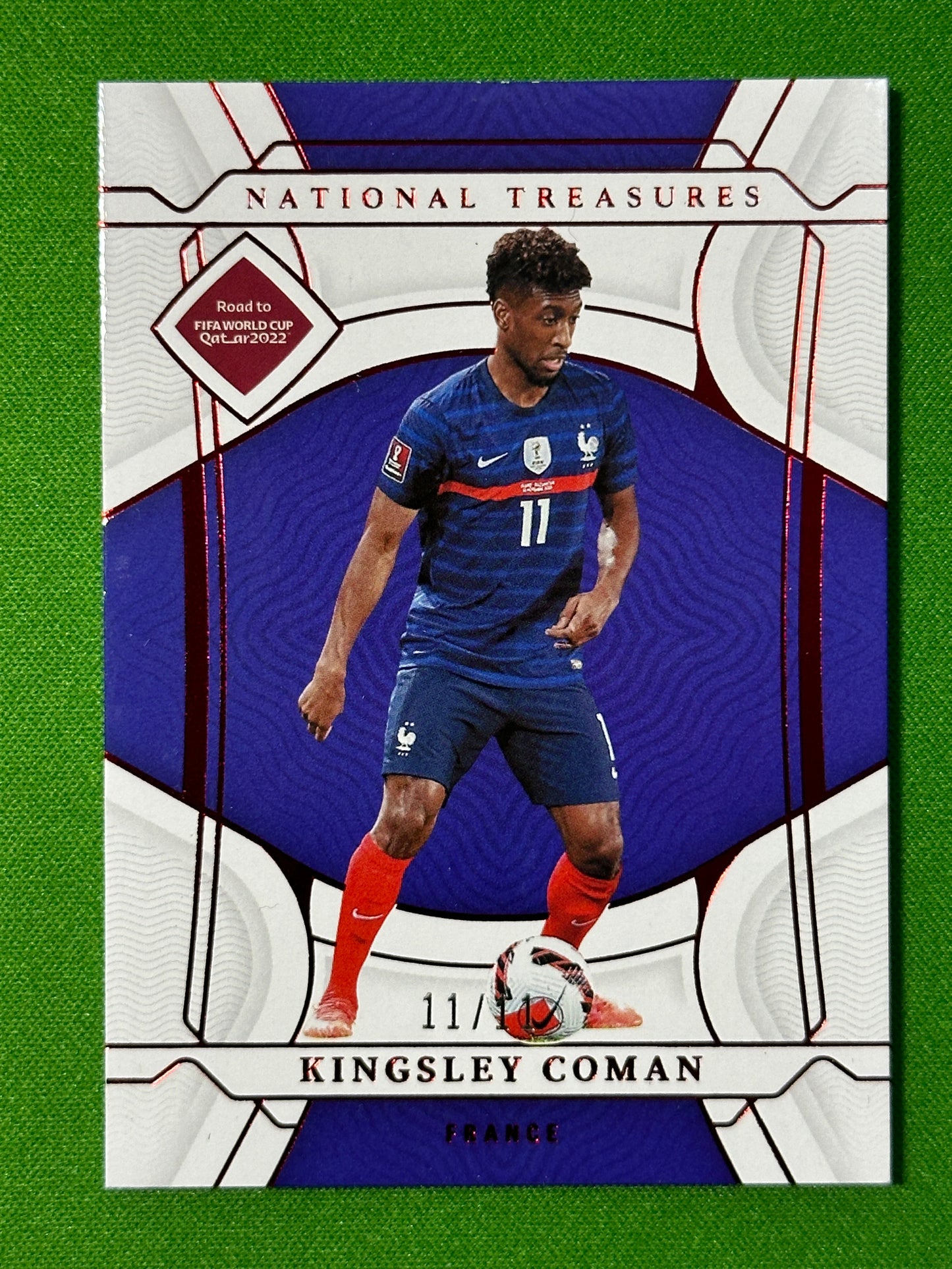 Kingsley Coman 11/11 - France - Panini National Treasures 2022 Front