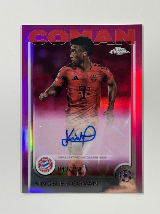 Kingsley Coman Autograph 43/250 - Topps Chrome 2024/25