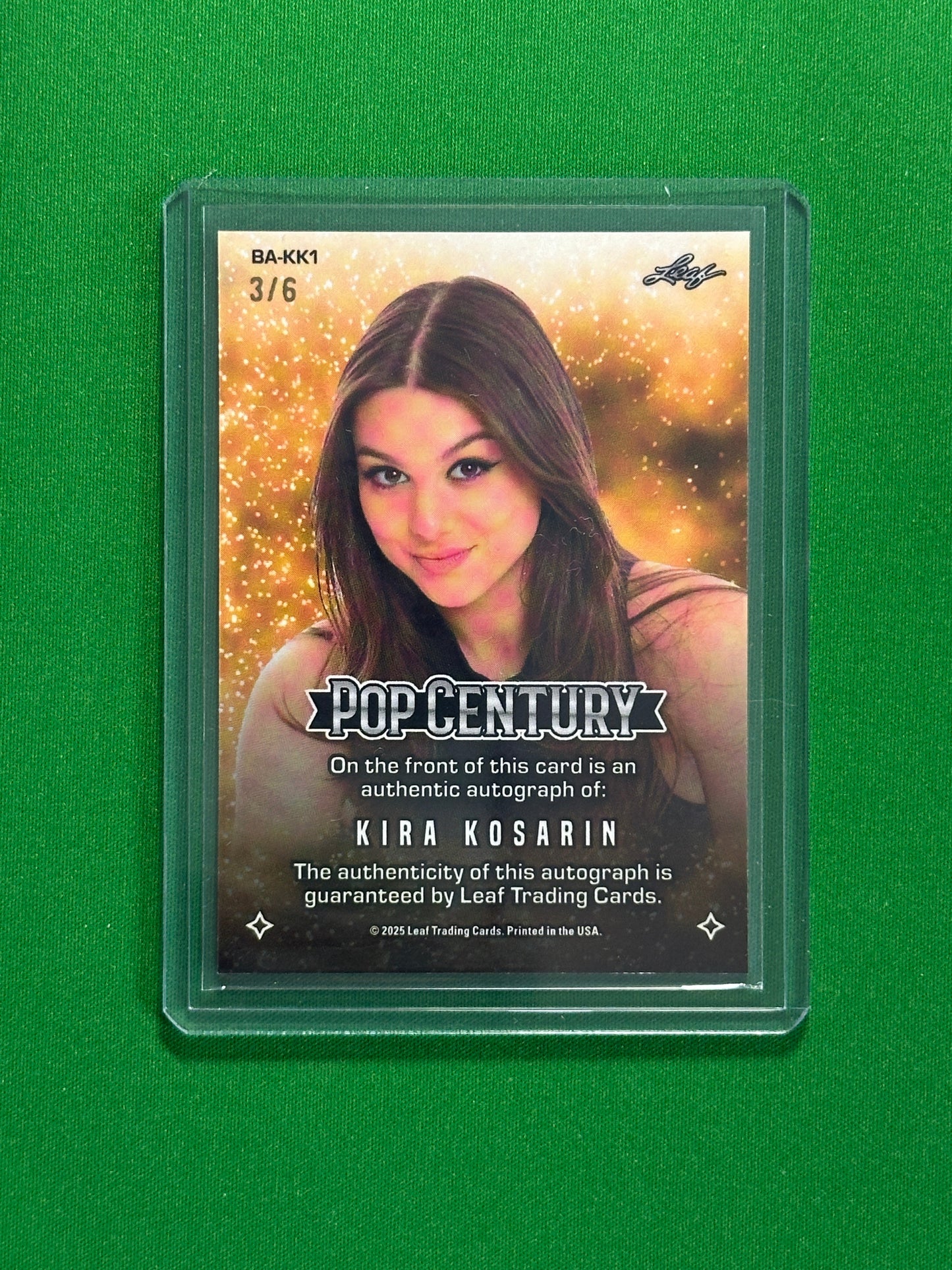 Kira Kosarin Autograph 3/6 - Leaf Pop Century 2025