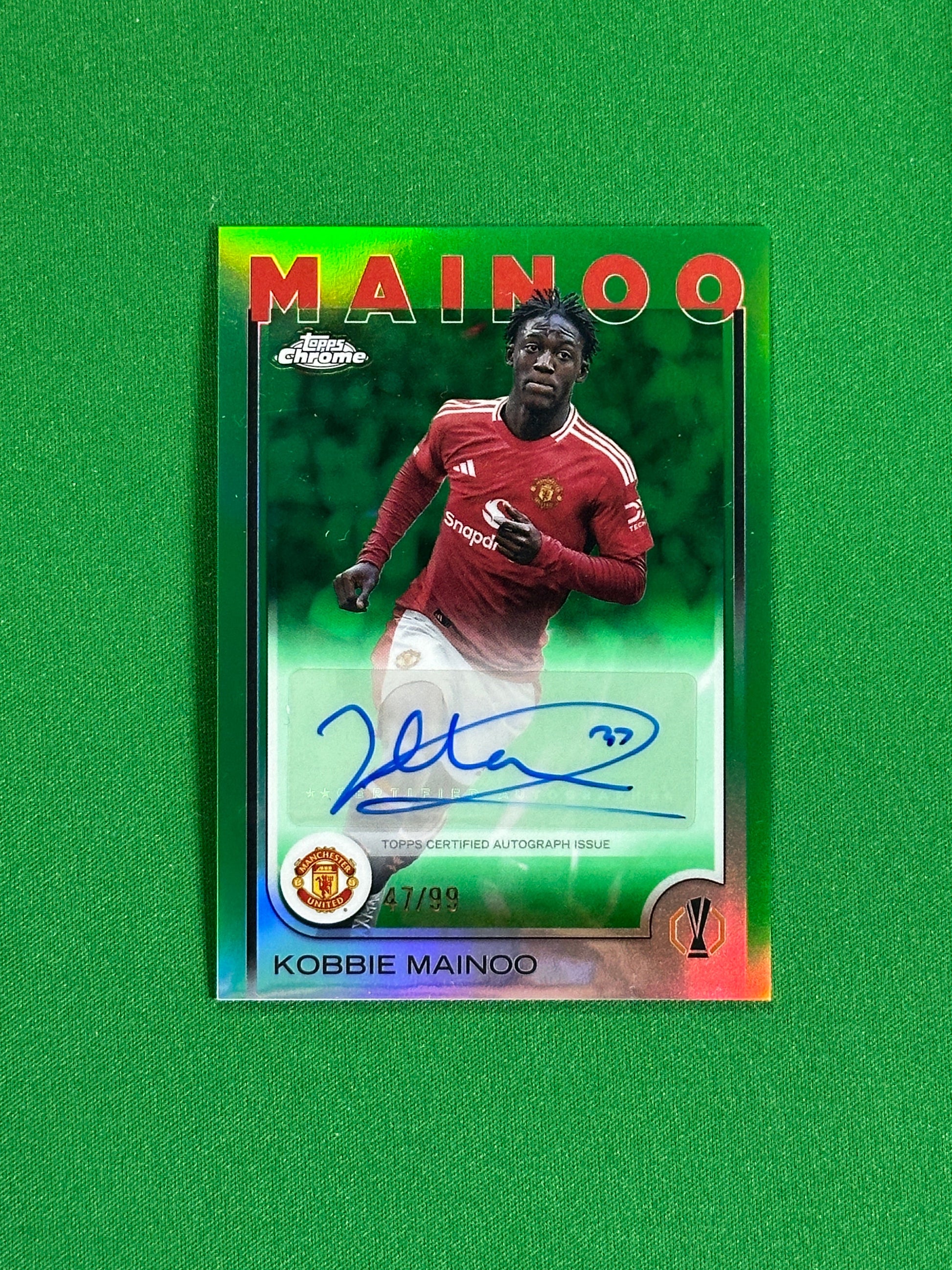 Kobbie Mainoo Autograph 47/99 - Topps Chrome 2024/25