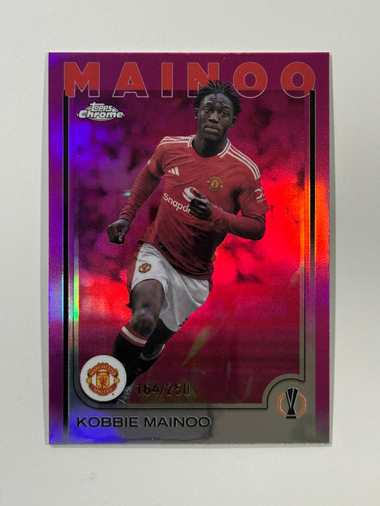 Kobbie Mainoo Numbered Parallel 164/250 - Topps Chrome 2024/25
